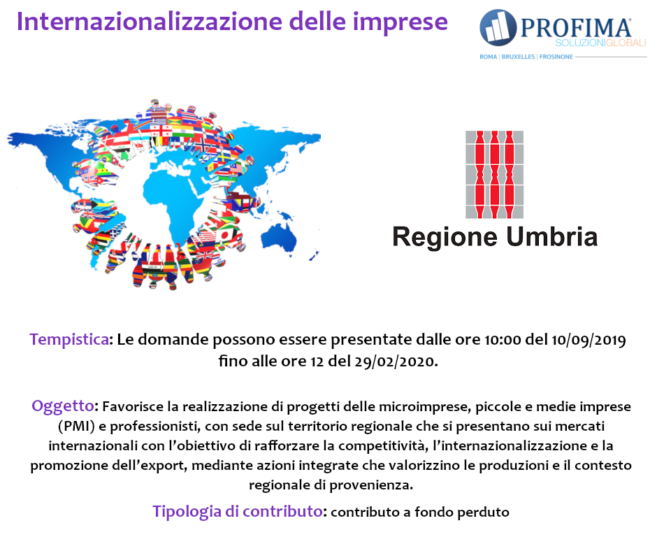 Internazionalizzazione Umbria