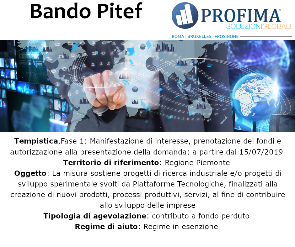 Bando Pitef_ agevolazioni