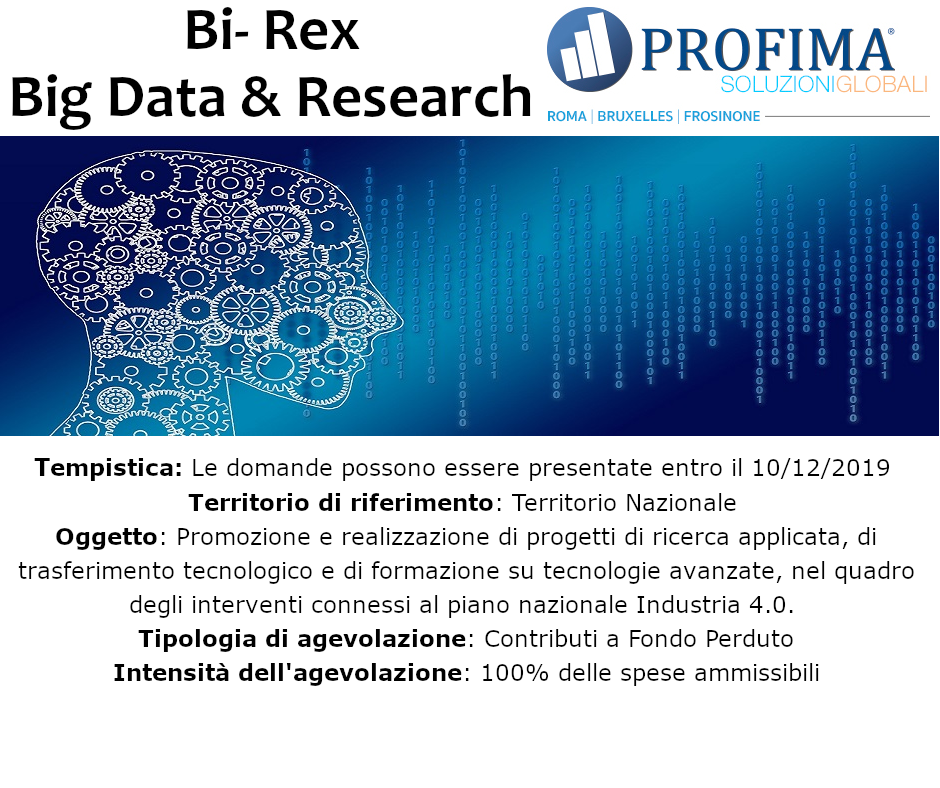 Contributi a Fondo Perduto Big Data