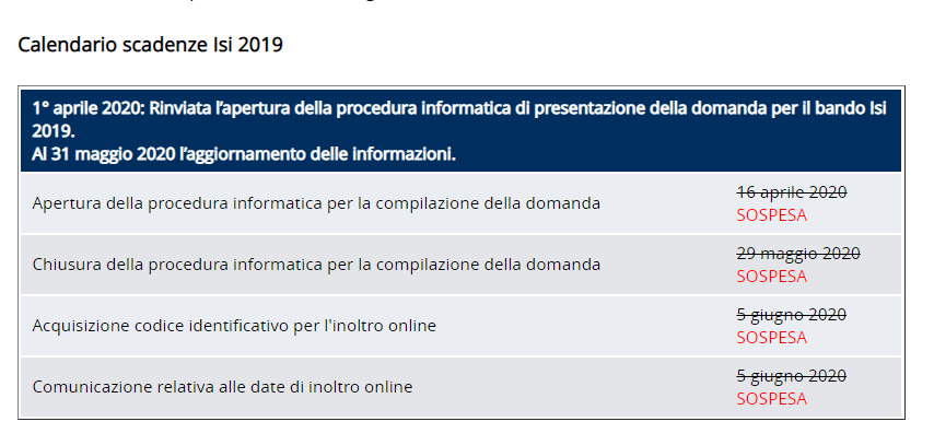 Bando Isi Inail