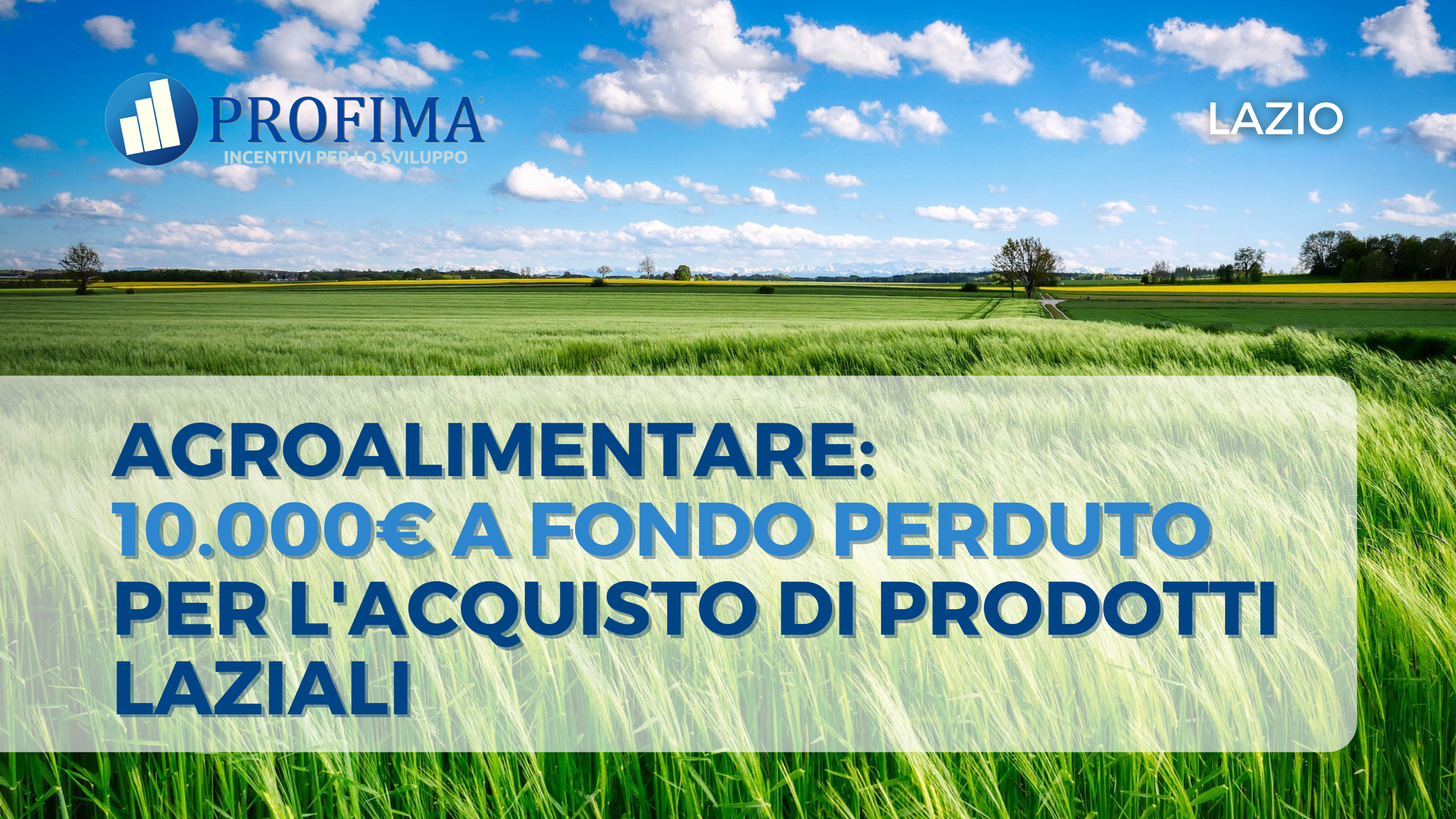 LAZIO contributi settore agroalimentare