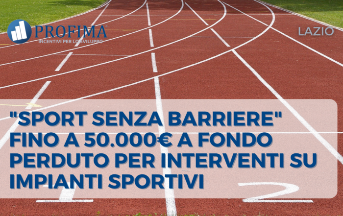 Lazio incentivi impianti sportivi